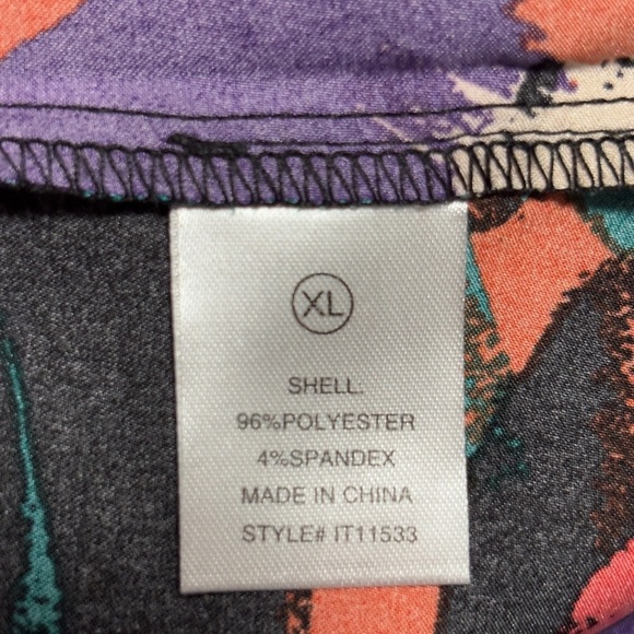 Multicolor Abstract Women's Blouse Sz XL. Art to Wear. SKU 2 - Picture 5 of 6